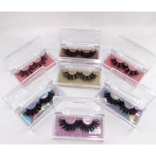 Wholesale Lashes Vendor 25mm 3D Cruelty Free Eyelash Transparent Lash Box Empty Create Your Own Brand