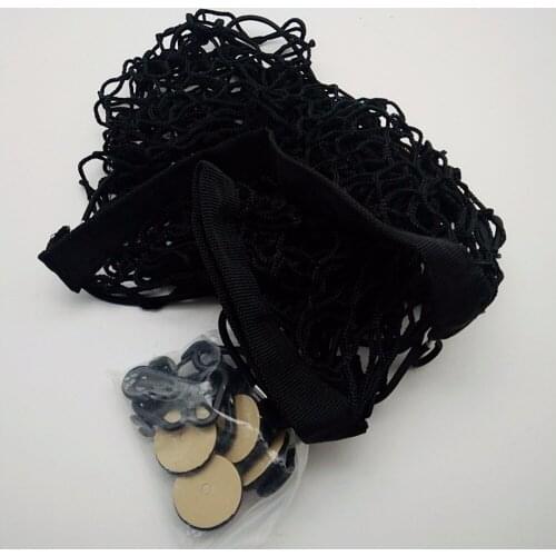 Auto Care 100x100cm universal car Trunk luggage storage nylon charging organizer elastic mesh with 4 plastic hooks