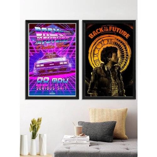 BTTF Movie Back to the Future Poster Wall Stiker Room Art Silk Decor Home Prints Gift
