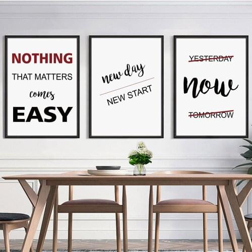 Modern Motivational Office Wall Decor Art Prints Inspirational Quote Nordic Poster Canvas Painting Wall Pictures for Living Room