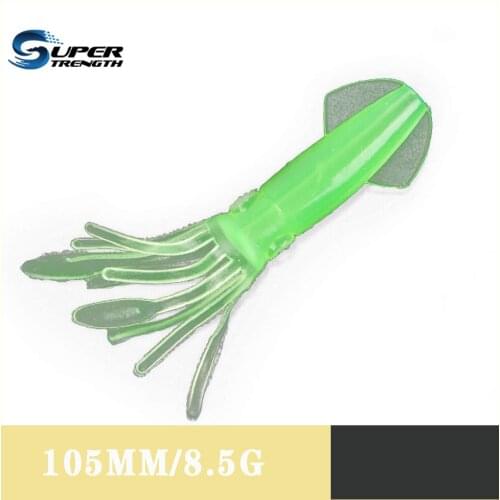 Super-strength Luminous squid soft bait Color tube squid bait 105mm/8.5g Lure bait Sea fishing trolling