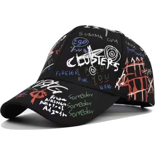 Outdoor Sport Baseball Cap Graffiti printing Baseball Cap Cotton Shade Hat Men Women Summer Caps Adjustable Leisure Hat Dad Cap