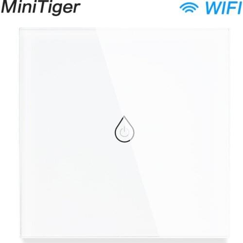 Minitiger EU/UK/US Wifi Smart Wall Switch Touch Glass Panel tuya smart life APP Remote Control with Amazon Alexa Google Home