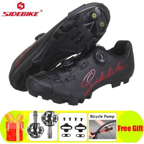SIDEBIKE MTB Cycling Shoes SPD Pedals Pump Sneakers Men Mountain Bike Bicycle Professional Ultralight Bicicleta Carretera