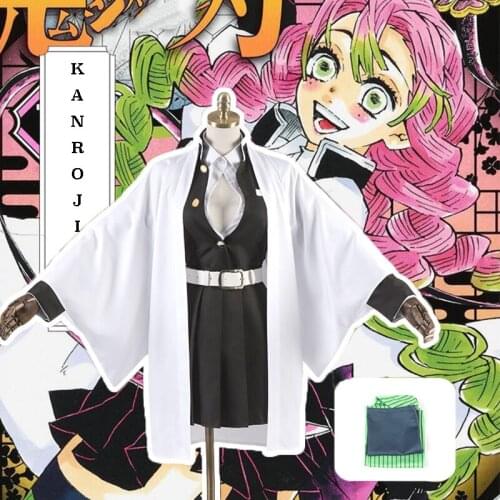 Anime Comic Demon Slayer Kimetsu No Yaiba Cosplay Costumes Kanroji Mitsuri Cosplay Costume Women Cloth Blade Of Demon Kimono