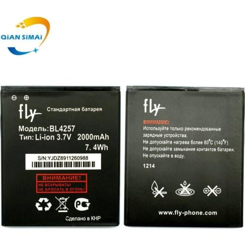 1PCS High quality BL4257 2000mAh Battery For Fly IQ451 Explay X-Tremer Explay fresh mobile phone Free Shipping