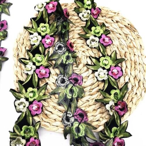 1 Yard Ethnic Style Embroidery Lace Ribbon For DIY Quilting Craft Women Garment Dress Decoration Accessories