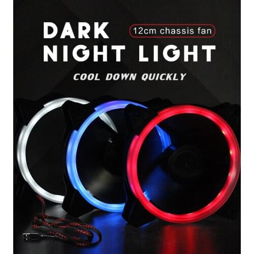 120mm 12025 USB DC 5V halo silent cooling fan is suitable for Laptop/TV Box/Receiver/Xbox/PS4 / Projector/Router