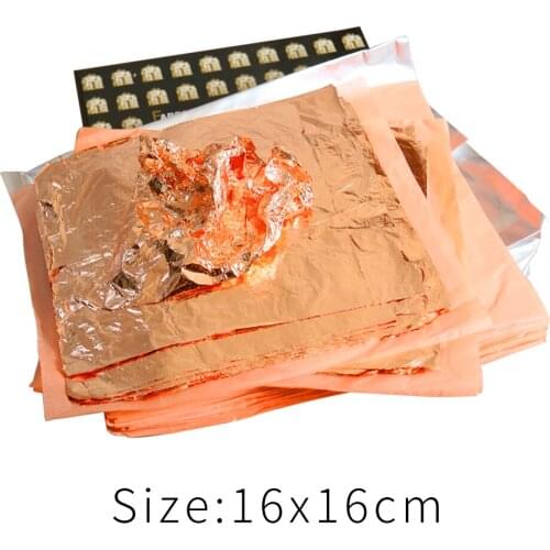 16cm Imitation Gold Leaf 100% Pure Copper Foil,10000 Sheets per box for art Crafts gilding home decoration paper,color #0