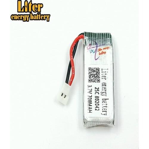 20pcs/lot 3.7V 700mah 802042 battery U818A axis aircraft battery 3.7V 700mah 20C 25C
