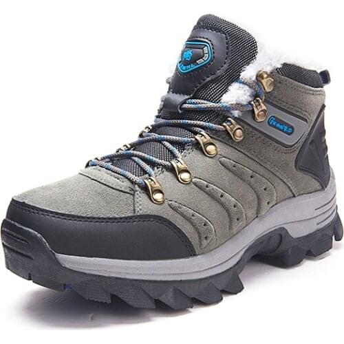 2020 Winter Men Hiking Boots Warm Outdoor Climbing Shoes Sports Men Trainers Trekking Sneakers Outdoor Boots