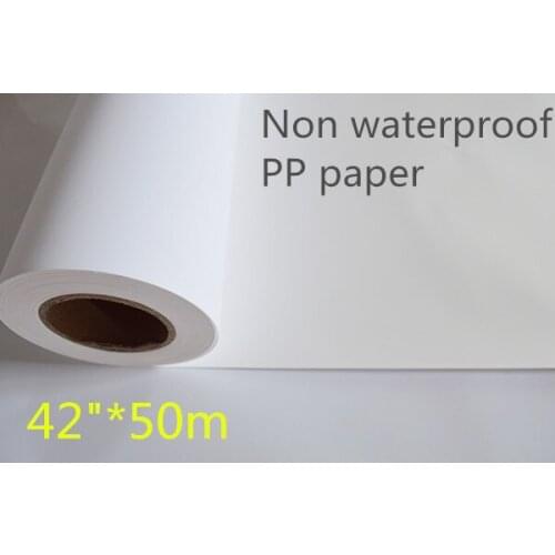 42"*50m Inkjet PP Paper,PP synthetic Paper (non waterpoof)
