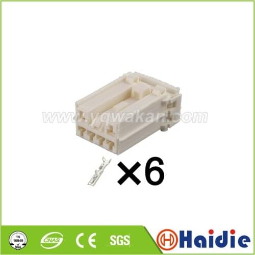 5sets 6pin auto electric female plug wire harness unsealed connector 7123-8365