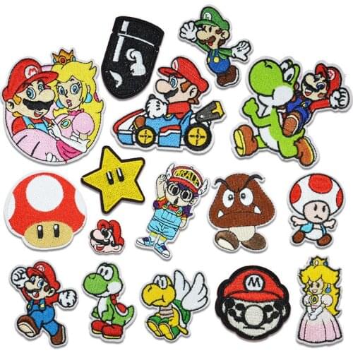 50pcs/lot Anime Embroidery Patch Animal Girl Letter Strange Things Clothing Decoration Craft Diy Iron Heat Transfer Applique