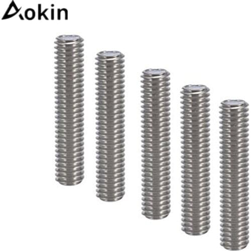 Aokin 3D Printer 5pcs/Lot Mk8 Thread M6 30mm/40mm/50mm Throat Stainless Steel With PTFE Tube 1.75mm Filament For Makerbot