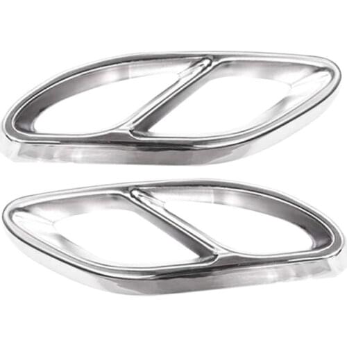 Car Tail Throat Exhaust Trim Frame Four Exhaust Hole Covers for Mercedes-Benz A-Class W177 A220 A250 2019-2021