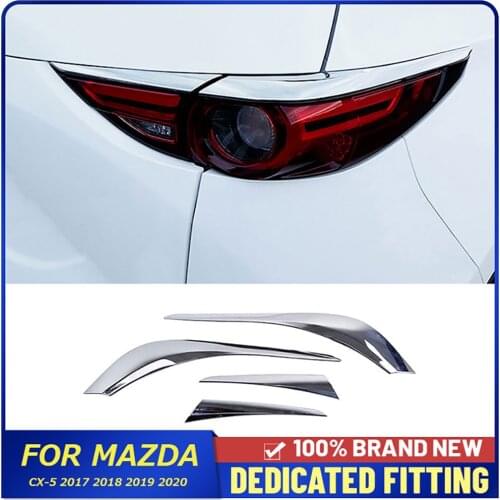 Car Rear Foglight Eyebrow Decorative Cover Trim Stirps For Mazda CX-5 CX5 2017 2018 2019 2020