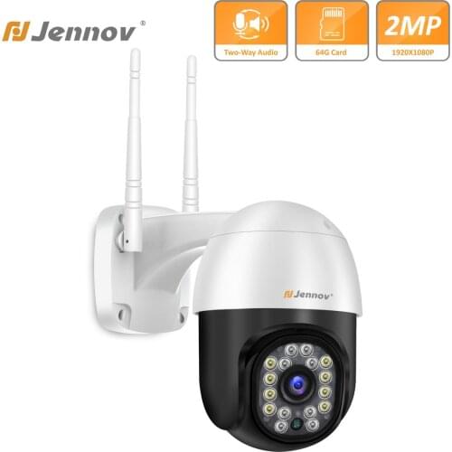 JENNOV Camhi IP Camera WiFi Home Security Camera 1080P 2MP Outdoor Surveillance CCTV Camera Auto Tracking 2-Way Audio IP66