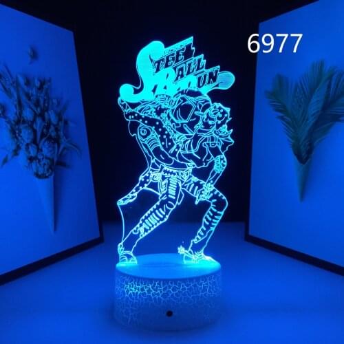 JoJo Bizarre Adventure Anime 3D Night Light Hol Horse for Birthday Gift Bedroom Decor Light for Him Manga Jojo LED Table Lamp