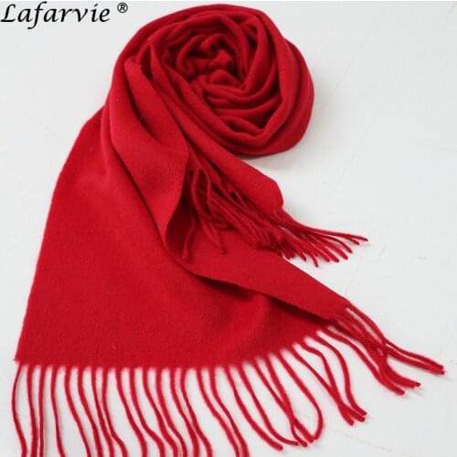 Lafarvie Hot Sale New Arrival 2018 Solid Color Cashmere Wool Scarfs Spring Autumn Womens Solid Color Scarf Cachecol Fashion