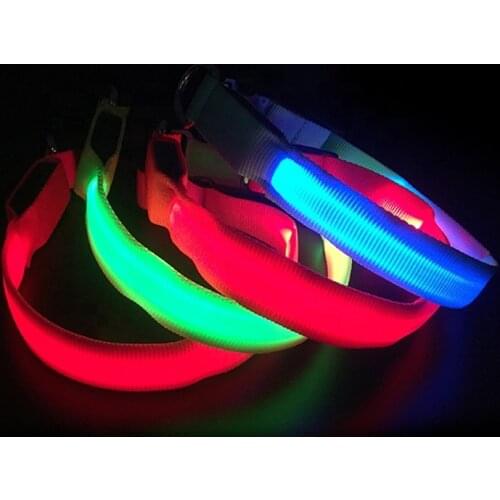 Flashing Lights Dog Collar with LED New Best Seller Puppy Products USB Rechargeable