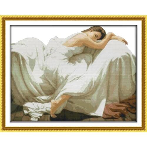 Sleeping Beauty Pattern Joy Sunday Cross Stitch Kit 14CT 11CT Canvas Print Embroidery DIY Chinese Embroidery Set Home Decoration