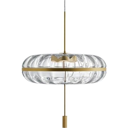 New Fashion Simple Water Ripple Glass Pendent Lamp Dining Room Bedroom Cafe Shop Pendent Lamp Hanging LED Glass Lighting Fixture