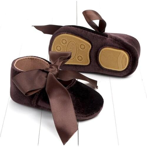 Baby Girl Shoes Ribbon Bowknot Princess Baby Shoes First Walkers Newborn Soft-soled Toddlers for 0-18M Girl Best Xmas Gifts