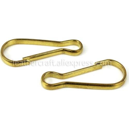 5 pcs Wholesale Solid Brass S-Ring Curtain Clasp Split Key Ring Hook Chain Loop none-spring gate 20mm/ 33mm/ 51mm simple hooks