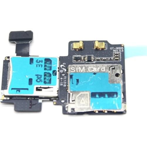 Genuine SIM & Micro SD Card Reader Pins Flex cable for Samsung S4 4G i9505