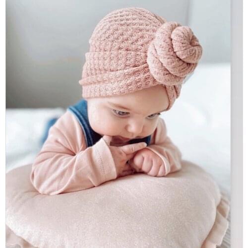 Autumn And Winter 2021 Baby Hat Waffle Knitted Wool Snail Hat 6 Colors