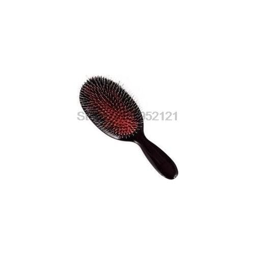By dhl or ems 200pcs Oval Boar Bristle & Nylon Hair Comb Mini ABS Handle Anti-static Hair Scalp Comb Hairbrush Salon comb 2018