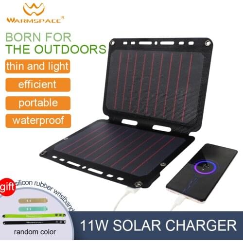 WARMSPACE 11W/5V solar panel monocrystalline silicon ETFE portable phone charger for outdoor travel