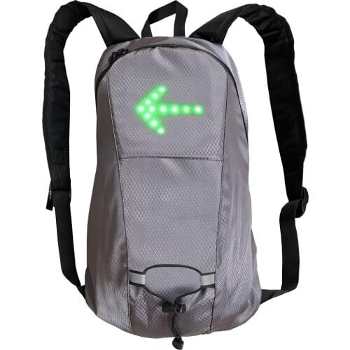 15L LED Turn Signal Light Backpack Wireless Retmote Control Safey Turn Signal Light Backpack Night Warning Light Riding bag