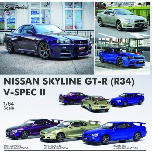 Pre-sale Stance Hunters SH 1:64 Skyline GT-R R34 V-SPEC-II Simulation Model Car