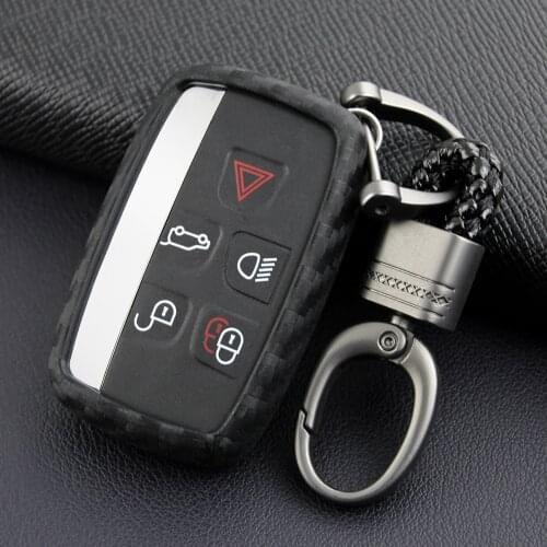 Carbon Fiber Key Case Fob Cover For XE F-PACE Range Rover Sport Evoque Velar Discovery Jaguar XE XF XJ F-PACE F-TYPE