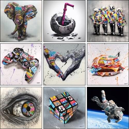 Street Graffiti Art Colorful Canvas Painting Poster Prints Pop Art Wall Picture for Living Room Cuadros Home Decoration Unframed