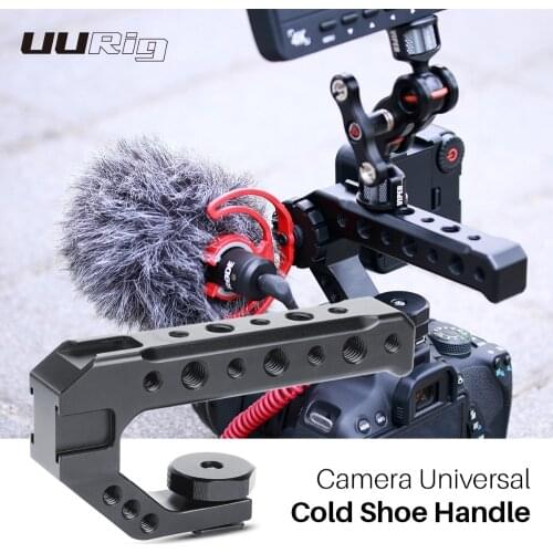 UURig R005 Camera Universal Cold Shoe Top Handle Hand Grip Rig External Monitor Microphone Fill Light for Nikon Canon Sony DSLR