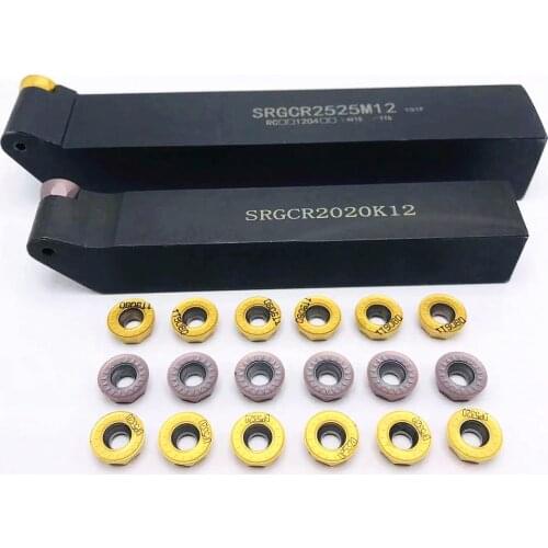 External turning tool holder SRGCR2020K12 SRGCR2525M12 Integral boring bar 20mm 25mm for RPMT1204 carbide insert SRGCR SRGCL