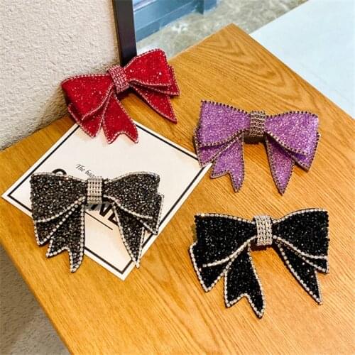 10pcs/lot New Women Lady Luxury Shining Bow Hair Clips Elegant Headband Hair Ornament Barrettes Hairpins Fashion Hair Accessorie