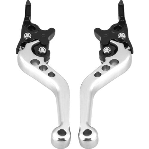 1 Pair CNC Aluminum Alloy Motorcycle Double Disc Brake Lever Modification Lever for Yamaha Honda Universal Red / Blue / Silver