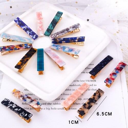 1 Pcs New Japan Women Girls Acetic Acid Hair Clips Hairpins Print Barrettes Lady Pins Hairgrips Hair Accessories
