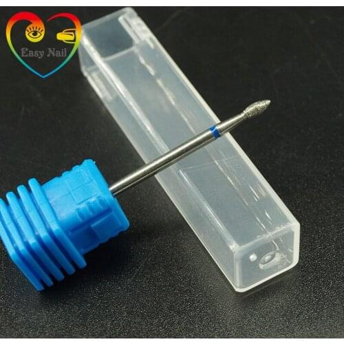 1 PCS Oval shape #170 Cuspate 3/32" Diamond Burr Nail Drills Stainless Steel Handle Bits Safty Nail Rotary File As Beauty Gifts