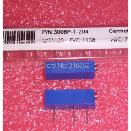 10PCS/LOT 3006P-1-204(200K) 3006P-200K 3006P 1K/2K/5K/10K/20K/50K/100K/200K/500K/1M 100OHM 500R