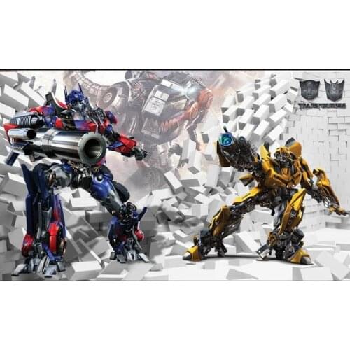 3d Cartoon Childrens Room Transformers 5 Boy Bedroom Wallpaper Custom Mural Internet Cafe Background Wall Paper