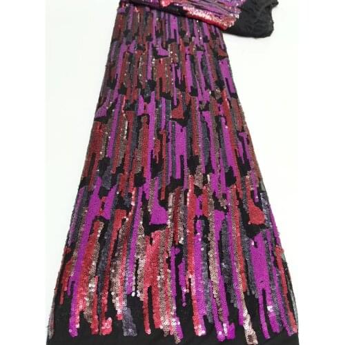 5yards/pc) High quality African party tulle lace bling bling embroidered sequins French net lace fabric for dress FZZ082