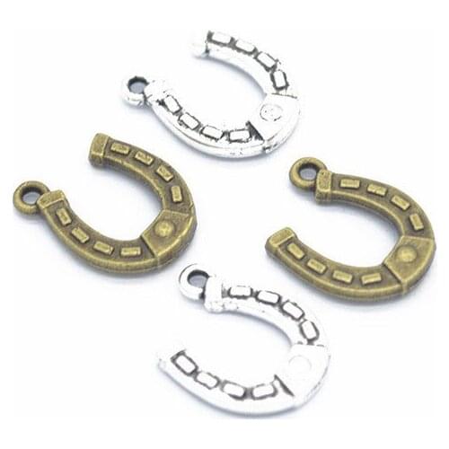 50pcs vintage gifts Horseshoe India alloy charms lot DIY making bracelet necklace jewelry accessories charms for jewelry making
