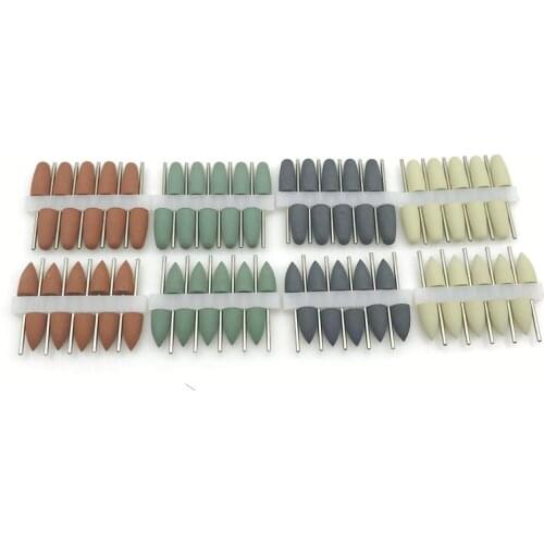 80pcs Dental Silicon Polishers Resin Base Crylic Polishing Burs 2.35mm Dental Supplies