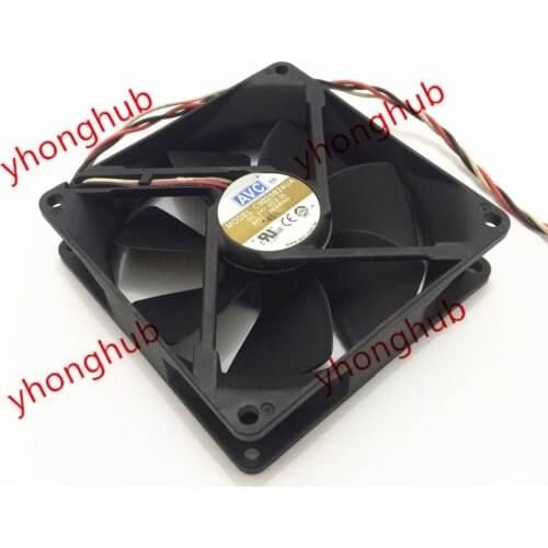 AVC C9025B24UA DC 12V 0.3A 3-wire 90x90x25mm Server Cooling Fan