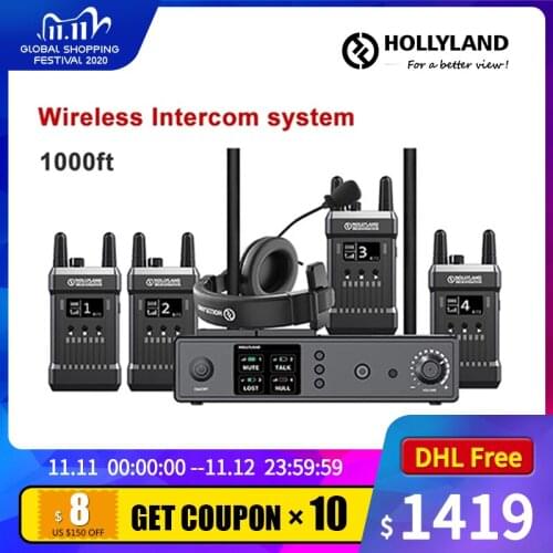 Hollyland Mars T1000 1000ft Wireless Transmission Intercom System Photography Full-duplex Wireless Communication Accessories